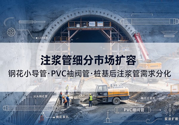 五通桥注浆管细分市场扩容，隧道钢花小导管、PVC 袖阀管、桩基后注浆管需求分化